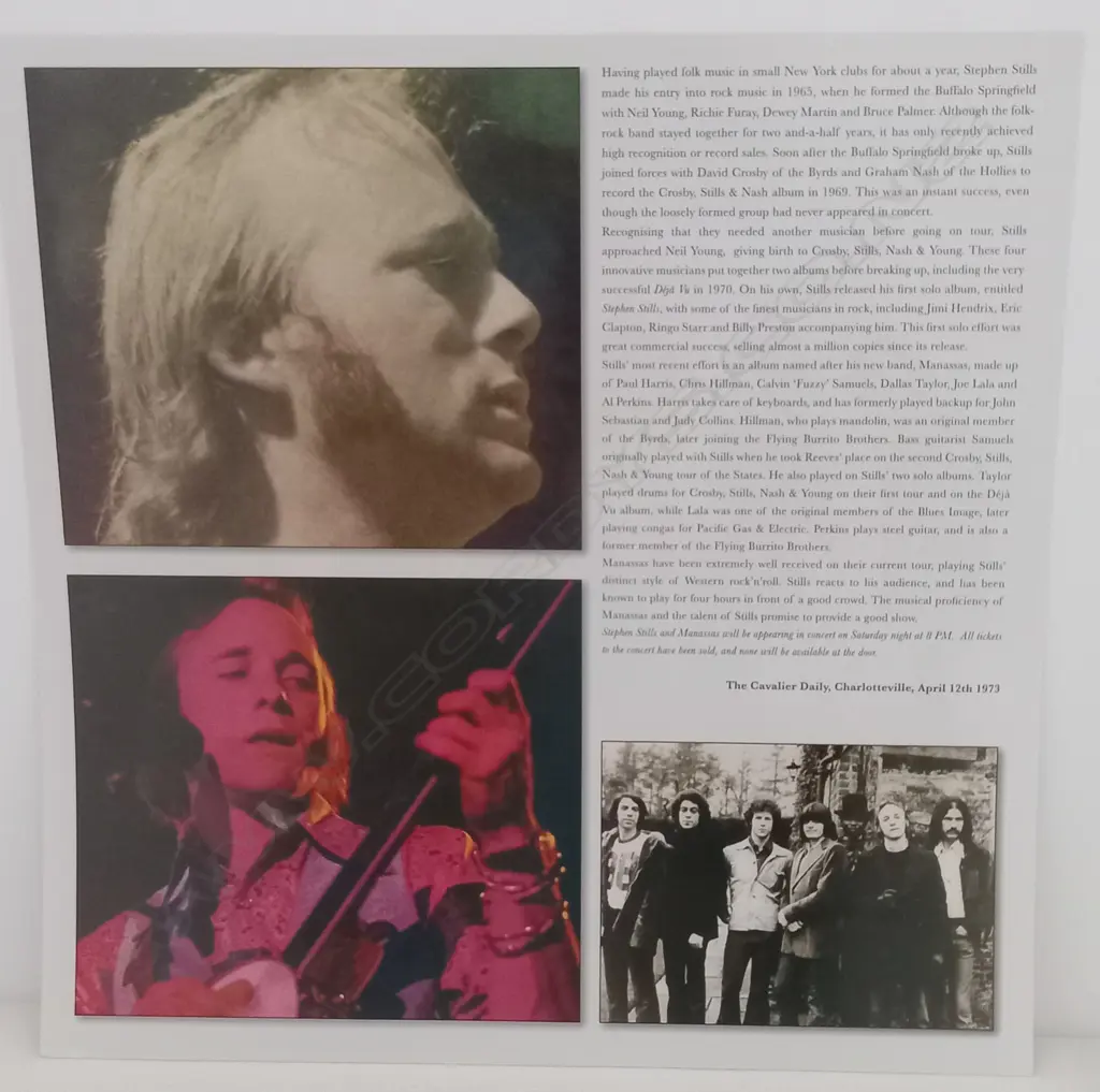 Stephen Stills, Manassas, Bananafish Gardens, NY Image 1++